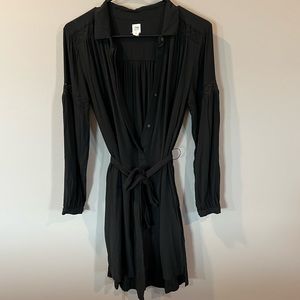 Women’s Gap Lace-trim Black Shirt Dress Small